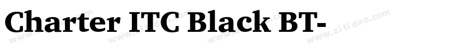 Charter ITC Black BT字体转换